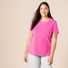 image:imageAmazon Essentials Womens RegularFit ShortSleeve TShirt Crewneck and VNeck Options MultipacksPinkWhite Hearts
