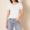 image:imageAmazon Essentials Womens RegularFit ShortSleeve TShirt Crewneck and VNeck Options MultipacksWhite