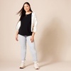 image:imageAmazon Essentials Womens RegularFit ShortSleeve TShirt Crewneck and VNeck Options MultipacksWhite Mariner StripeBlack
