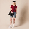 image:imageAmazon Essentials Womens RegularFit ShortSleeve TShirt Crewneck and VNeck Options2pack BurgundyPink