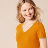 image:imageAmazon Essentials Womens RegularFit ShortSleeve TShirt Crewneck and VNeck Options2pack Coral OrangeGolden Yellow