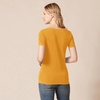image:imageAmazon Essentials Womens RegularFit ShortSleeve TShirt Crewneck and VNeck Options2pack Light YellowGolden Yellow