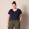 image:imageAmazon Essentials Womens RegularFit ShortSleeve TShirt Crewneck and VNeck Options2pack PinkNavy
