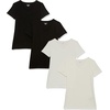 image:imageAmazon Essentials Womens RegularFit ShortSleeve TShirt Crewneck and VNeck OptionsBlackWhite