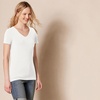 image:imageAmazon Essentials Womens RegularFit ShortSleeve TShirt Crewneck and VNeck OptionsBright PinkWhite