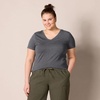 image:imageAmazon Essentials Womens RegularFit ShortSleeve TShirt Crewneck and VNeck OptionsCharcoal Heather