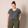 image:imageAmazon Essentials Womens RegularFit ShortSleeve TShirt Crewneck and VNeck OptionsCharcoal HeatherLight Grey Heather
