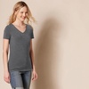 image:imageAmazon Essentials Womens RegularFit ShortSleeve TShirt Crewneck and VNeck OptionsCharcoal HeatherLight Grey Heather