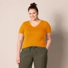 image:imageAmazon Essentials Womens RegularFit ShortSleeve TShirt Crewneck and VNeck OptionsCoral OrangeGolden Yellow