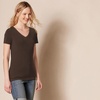 image:imageAmazon Essentials Womens RegularFit ShortSleeve TShirt Crewneck and VNeck OptionsEspressoWhite