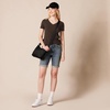 image:imageAmazon Essentials Womens RegularFit ShortSleeve TShirt Crewneck and VNeck OptionsEspressoWhite