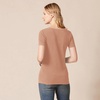 image:imageAmazon Essentials Womens RegularFit ShortSleeve TShirt Crewneck and VNeck OptionsLight BrownWhite