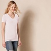 image:imageAmazon Essentials Womens RegularFit ShortSleeve TShirt Crewneck and VNeck OptionsLight PinkLight Grey Heather