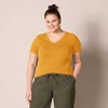 image:imageAmazon Essentials Womens RegularFit ShortSleeve TShirt Crewneck and VNeck OptionsLight YellowGolden Yellow