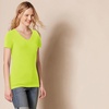 image:imageAmazon Essentials Womens RegularFit ShortSleeve TShirt Crewneck and VNeck OptionsLime GreenWhite