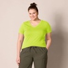 image:imageAmazon Essentials Womens RegularFit ShortSleeve TShirt Crewneck and VNeck OptionsLime GreenWhite