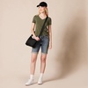 image:imageAmazon Essentials Womens RegularFit ShortSleeve TShirt Crewneck and VNeck OptionsOliveOatmeal Heather