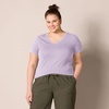 image:imageAmazon Essentials Womens RegularFit ShortSleeve TShirt Crewneck and VNeck OptionsPastel LilacWhite
