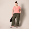 image:imageAmazon Essentials Womens RegularFit ShortSleeve TShirt Crewneck and VNeck OptionsPeachWhite