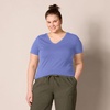 image:imageAmazon Essentials Womens RegularFit ShortSleeve TShirt Crewneck and VNeck OptionsPurple BlueWhite