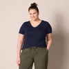 image:imageAmazon Essentials Womens RegularFit ShortSleeve TShirt Crewneck and VNeck OptionsPurpleNavy