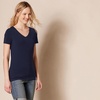 image:imageAmazon Essentials Womens RegularFit ShortSleeve TShirt Crewneck and VNeck OptionsPurpleNavy