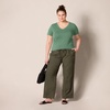 image:imageAmazon Essentials Womens RegularFit ShortSleeve TShirt Crewneck and VNeck OptionsSage GreenWhite