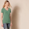 image:imageAmazon Essentials Womens RegularFit ShortSleeve TShirt Crewneck and VNeck OptionsSage GreenWhite