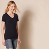 image:imageAmazon Essentials Womens RegularFit ShortSleeve TShirt Crewneck and VNeck OptionsWhite Mariner StripeBlack