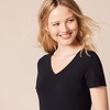 image:imageAmazon Essentials Womens RegularFit ShortSleeve TShirt Crewneck and VNeck OptionsWhite Mariner StripeBlack