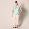 image:imageAmazon Essentials Womens Relaxed Fit Sleeveless VNeck Woven ShirtAqua Blue Poppy
