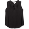image:imageAmazon Essentials Womens Relaxed Fit Sleeveless VNeck Woven ShirtBlack