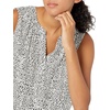 image:imageAmazon Essentials Womens Relaxed Fit Sleeveless VNeck Woven ShirtMini Leopard