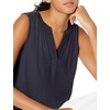 image:imageAmazon Essentials Womens Relaxed Fit Sleeveless VNeck Woven ShirtNavy