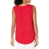 image:imageAmazon Essentials Womens Relaxed Fit Sleeveless VNeck Woven ShirtRed Leaf
