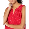 image:imageAmazon Essentials Womens Relaxed Fit Sleeveless VNeck Woven ShirtRed Leaf