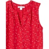 image:imageAmazon Essentials Womens Relaxed Fit Sleeveless VNeck Woven ShirtRed Leaf