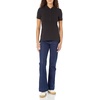 image:imageAmazon Essentials Womens ShortSleeve Polo Shirt Soft Stretch Cotton Jersey Available in Plus SizeBlack