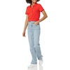 image:imageAmazon Essentials Womens ShortSleeve Polo Shirt Soft Stretch Cotton Jersey Available in Plus SizeBright Poppy Red