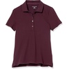 image:imageAmazon Essentials Womens ShortSleeve Polo Shirt Soft Stretch Cotton Jersey Available in Plus SizeBurgundy