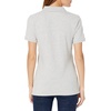 image:imageAmazon Essentials Womens ShortSleeve Polo Shirt Soft Stretch Cotton Jersey Available in Plus SizeLight Grey Heather