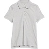 image:imageAmazon Essentials Womens ShortSleeve Polo Shirt Soft Stretch Cotton Jersey Available in Plus SizeLight Grey Heather
