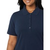 image:imageAmazon Essentials Womens ShortSleeve Polo Shirt Soft Stretch Cotton Jersey Available in Plus SizeNavy