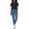 image:imageAmazon Essentials Womens ShortSleeve Polo Shirt Soft Stretch Cotton Jersey Available in Plus SizeNavy