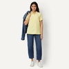image:imageAmazon Essentials Womens ShortSleeve Polo Shirt Soft Stretch Cotton Jersey Available in Plus SizePastel Yellow