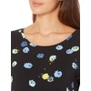 image:imageAmazon Essentials Womens ShortSleeve Scoopneck Tunic Tops Pack of 2Black FloralBright Blue