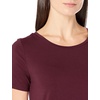image:imageAmazon Essentials Womens ShortSleeve Scoopneck Tunic Tops Pack of 2BlackBurgundy