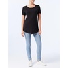 image:imageAmazon Essentials Womens ShortSleeve Scoopneck Tunic Tops Pack of 2BlackCharcoal Heather