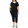 image:imageAmazon Essentials Womens ShortSleeve Scoopneck Tunic Tops Pack of 2BlackDark Pink