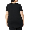 image:imageAmazon Essentials Womens ShortSleeve Scoopneck Tunic Tops Pack of 2BlackDark Pink